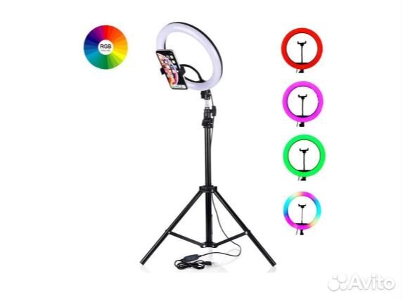 Селфи лампа кольцевая MJ 26,33, 38 RGB LED Новая