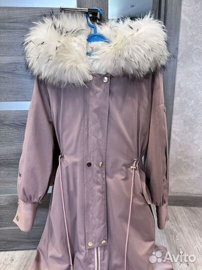Парка с натуральным мехом