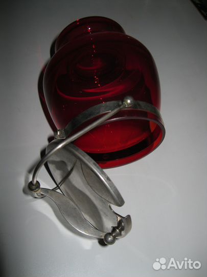 Сахарница цветное стекло СССР