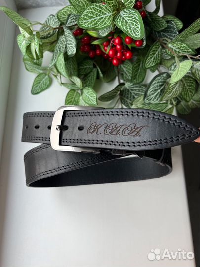 Ремень мужской с гравировкой