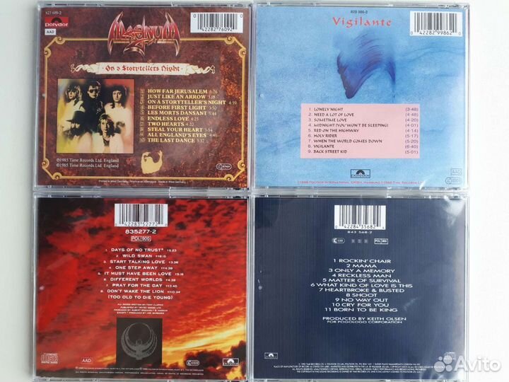 CD диски Magnum, Alcatrazz, Autograph, Badlands