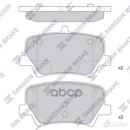 Колодки тормозные задние 4050050000 SP2590 Sang