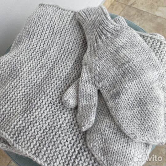 Шапка, снуд и варежки