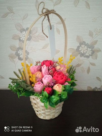 Букет из мыльных цветов