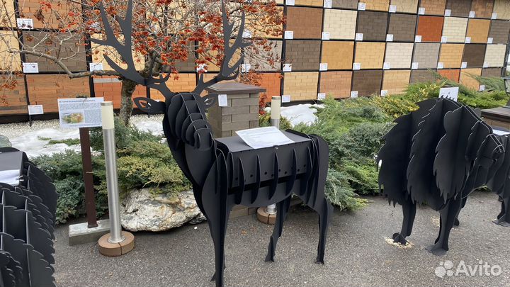 Мангал олень, лев, медведь