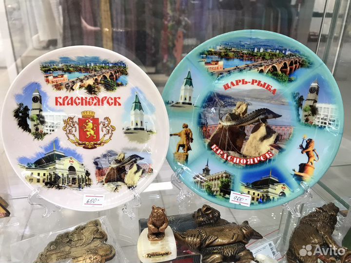 Сувениры Красноярск магниты тарелки ложки