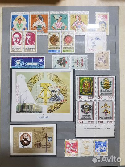 Почтовые марки альбом ГДР 1950-1990 годов 2 часть