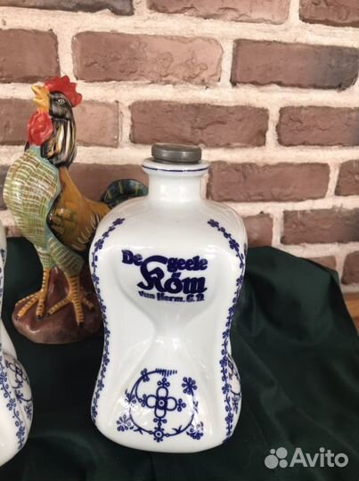 Графин - штоф синий лук, луковый узор