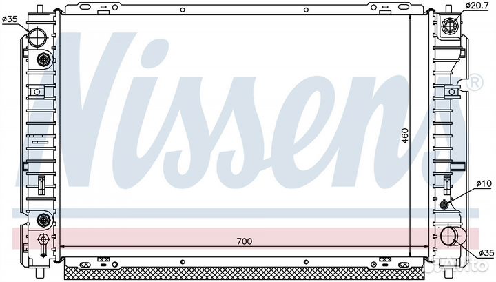 Радиатор двигателя ford maverick 2 0 AUT 01