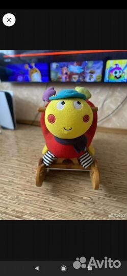 Божья коровка,каталка-качалка 2в1