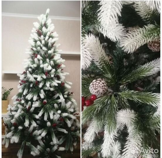 Ель литая + Презент 12м гирлянды