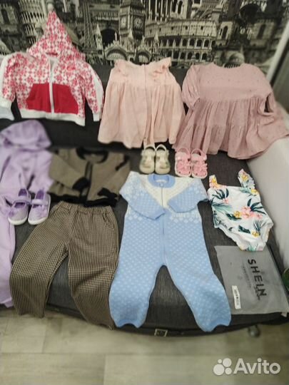 Вещи пакетом для девочки 80 86 92