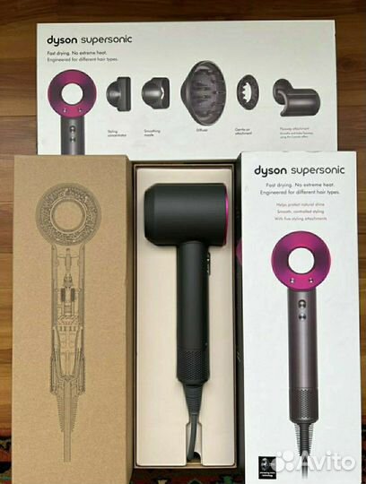 Новый фен Dyson 1:1 с магнитными насадками