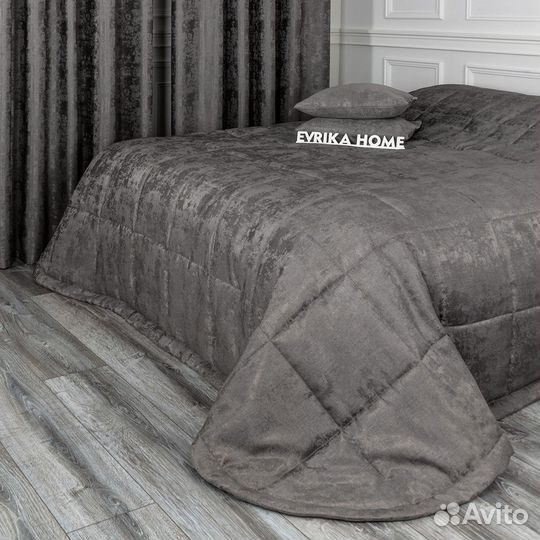 Покрывало Зарина пепельно-коричневый новое плед