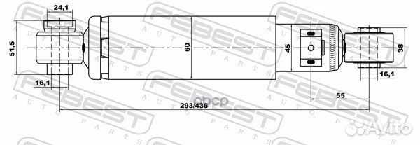 Амортизатор задний GAS.twin tube 12658283R Febest