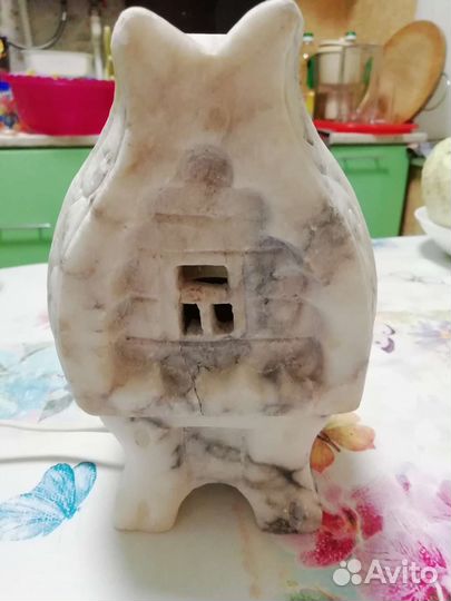 Светильник из мрамора Домик СССР