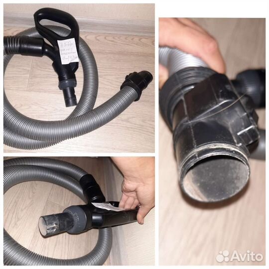 Разные комплектующие и нерабочий пылесос