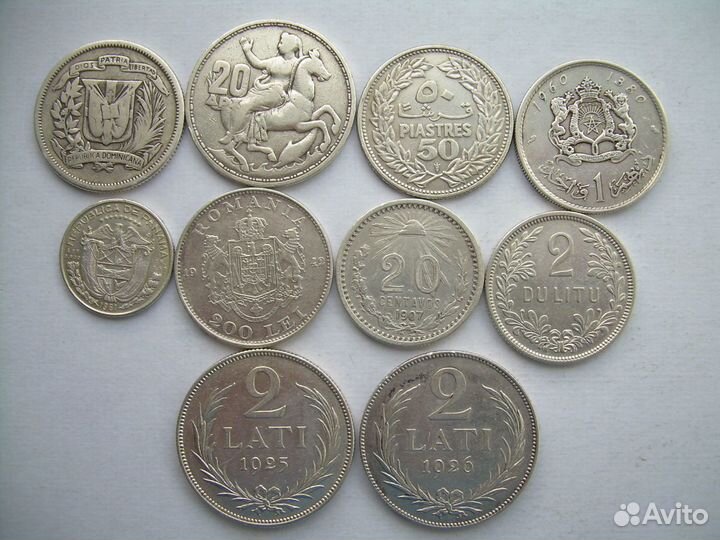 Иностранные монеты серебро