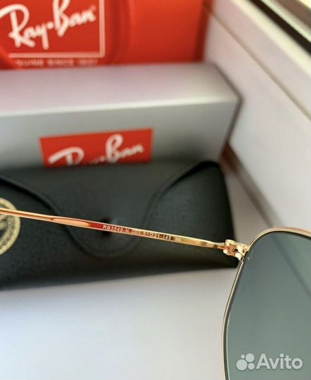 Очки ray ban hexagonal зеленые