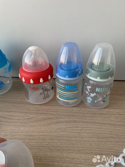 Бутылочки nuk, поильники, ложки, вилки для малышей
