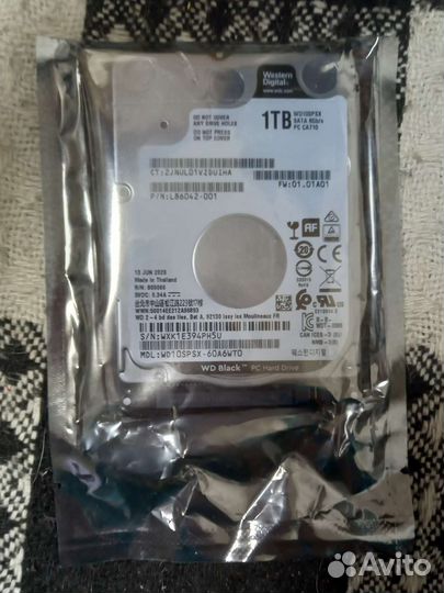 Жесткий диск WD Black 1TB, 2.5