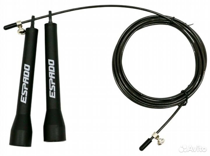 Скакалка espado скоростная, черная