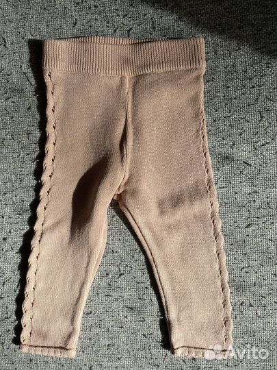 Loomknits вязаный костюм на девочку бежевый 68 см