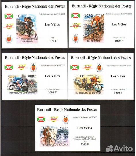 Бурунди, 2012. (bc12464) История транспорта, велос