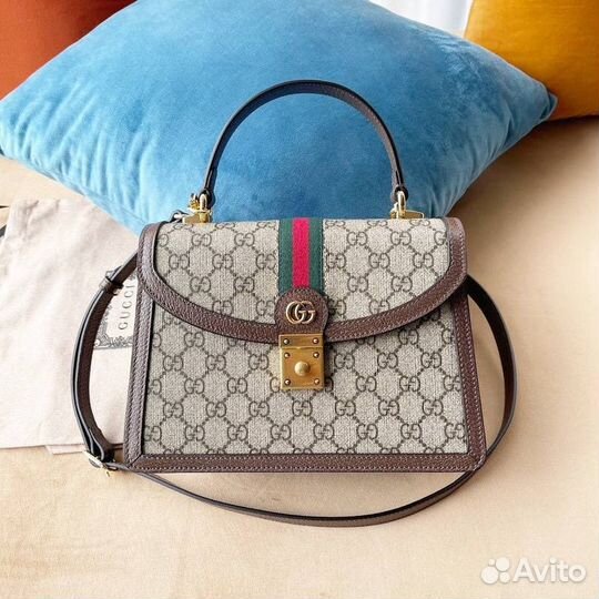 Сумка Gucci канва+натуральная кожа