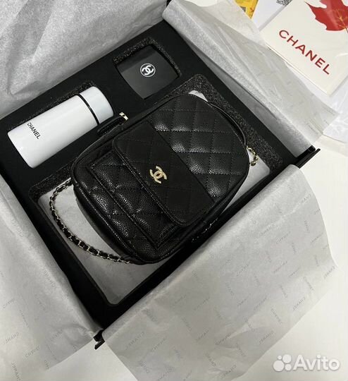 Подарочный набор Chanel рюкзак зеркало термос