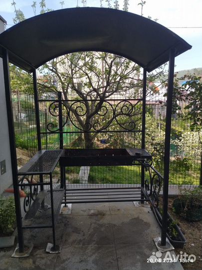 Мангал беседка с крышей