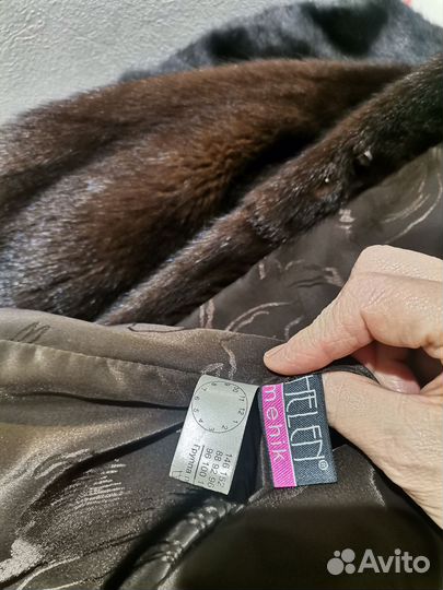 Шуба норковая с капюшоном