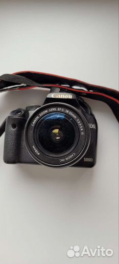 Зеркальный фотоаппарат Canon 500d с объективом
