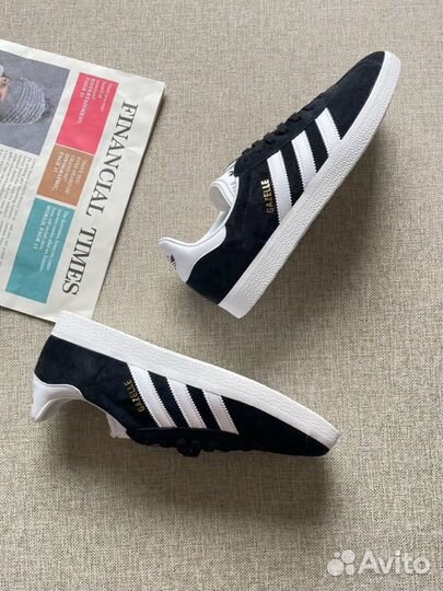 Adidas Gazelle Core Black Cloud White Gold