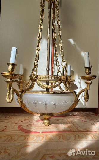 Люстра антикварная бронза
