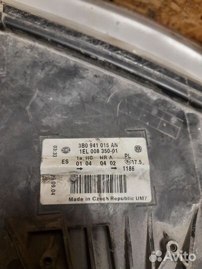 Фара левая пассат б5