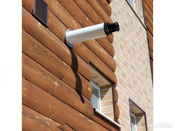 Дымоход для газовых котлов горизонтальный коаксиал