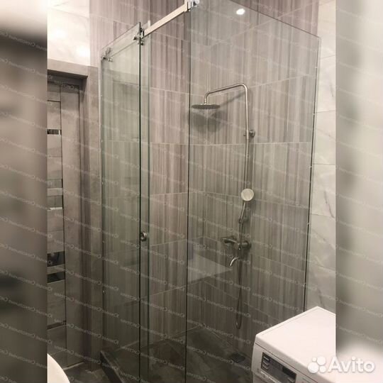 Душевая стеклянная кабина 100х100