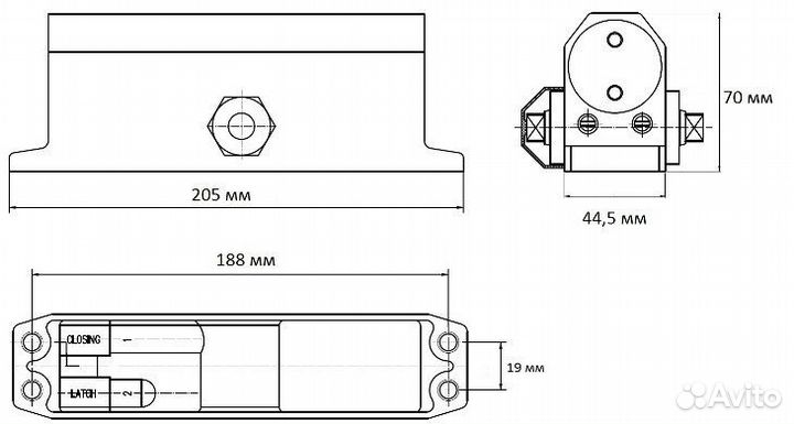 Доводчик Apecs DC-20.4/1200/85/F-A2-SL, с фиксацие