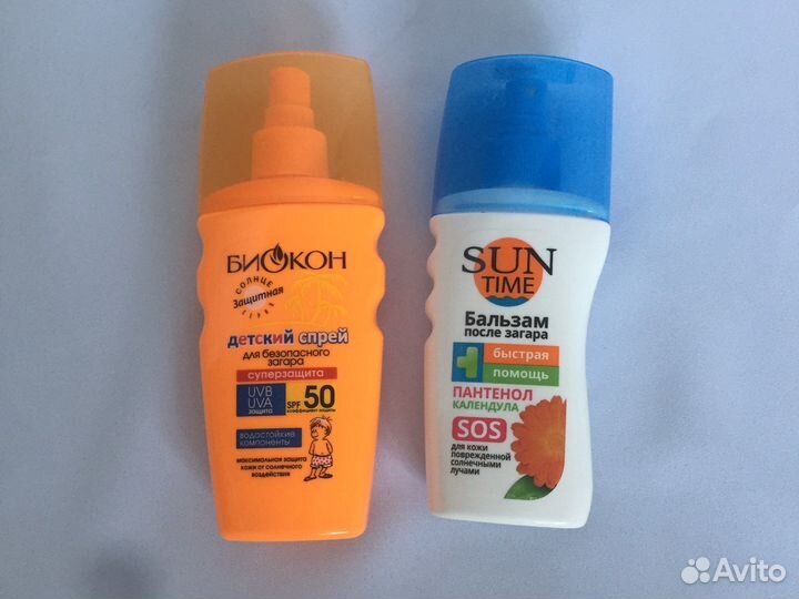 Спрей и бальзам для загара и после загара