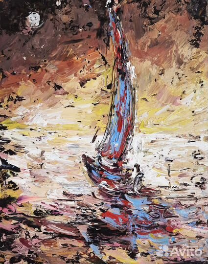 Картина маслом море 