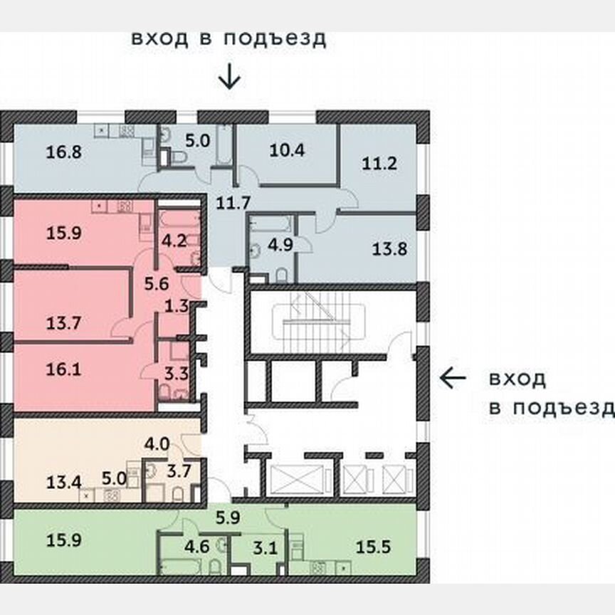 1-к. квартира, 45,1 м², 2/19 эт.
