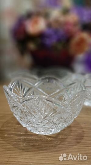 Хрустальные конфетницы, салатники, Чехия, СССР