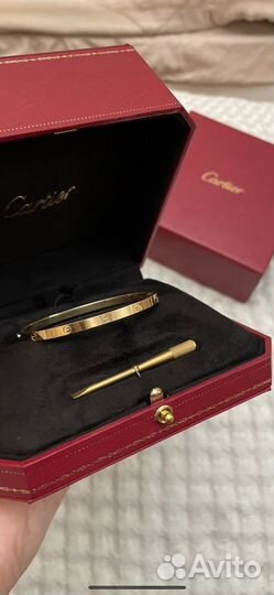 Браслет cartier love золото