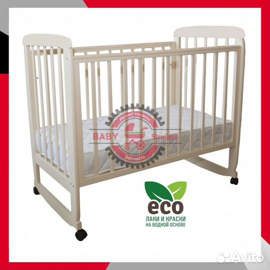 Детская кроватка Соня 02 (белая)