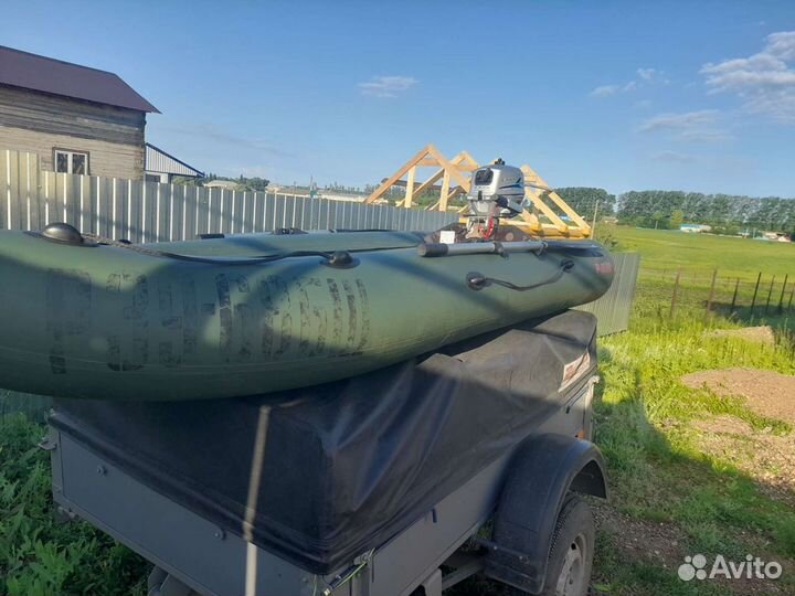 Надувная лодка пвх бу с мотором