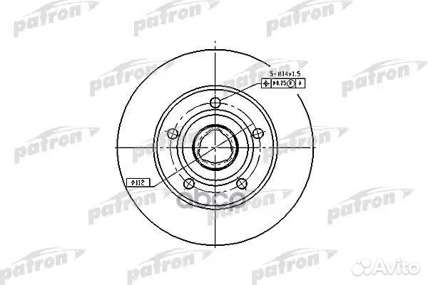 Диск тормозной audi A4 96- задн. PBD2771 patron