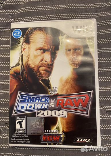 Лицензионный диск Wii Smack Down vs RAW 2009