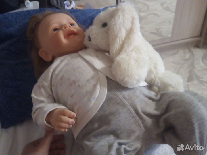 Кукла реборн девочка 60 см с волосами