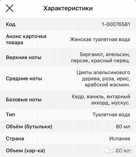 Духи женские